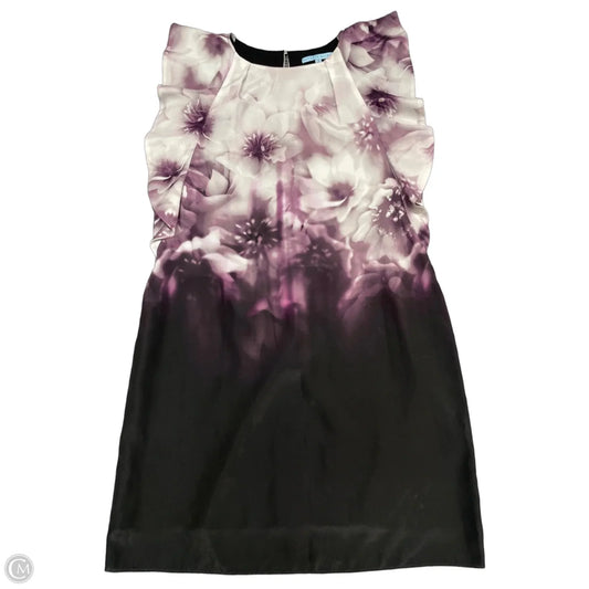 Dress Casual Short By Antonio Melani In Black & Purple, Size: 10