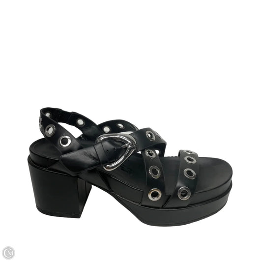 Sandals Heels Block By Aerosoles In Black, Size: 8
