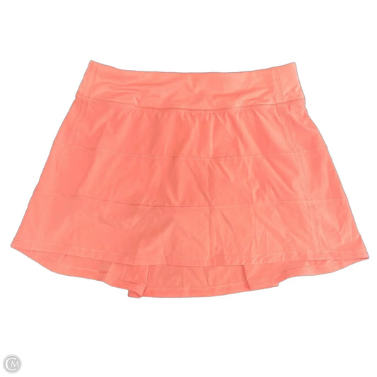 Athletic Skort By Lululemon In Orange, Size: 6