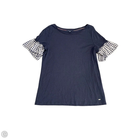 Top Short Sleeve By Tommy Hilfiger In Navy, Size: M