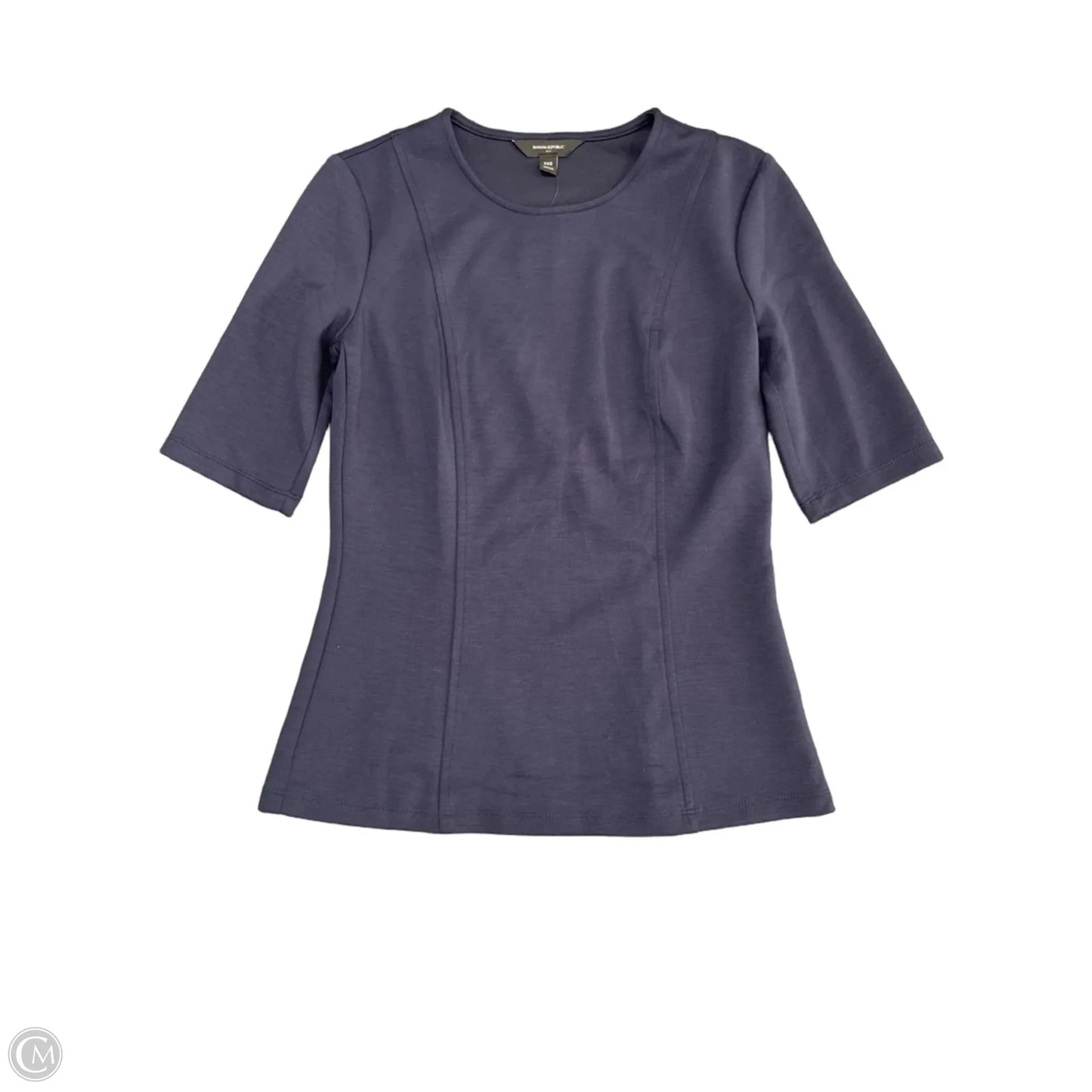 Top Short Sleeve By Banana Republic In Navy, Size: Xxs