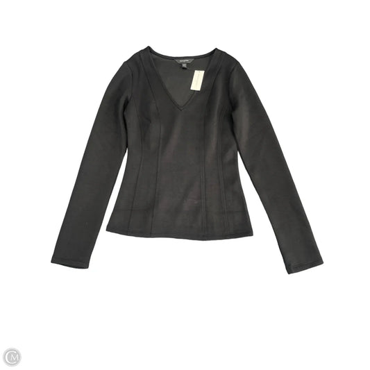 Top Long Sleeve By Banana Republic In Black, Size: Xxs