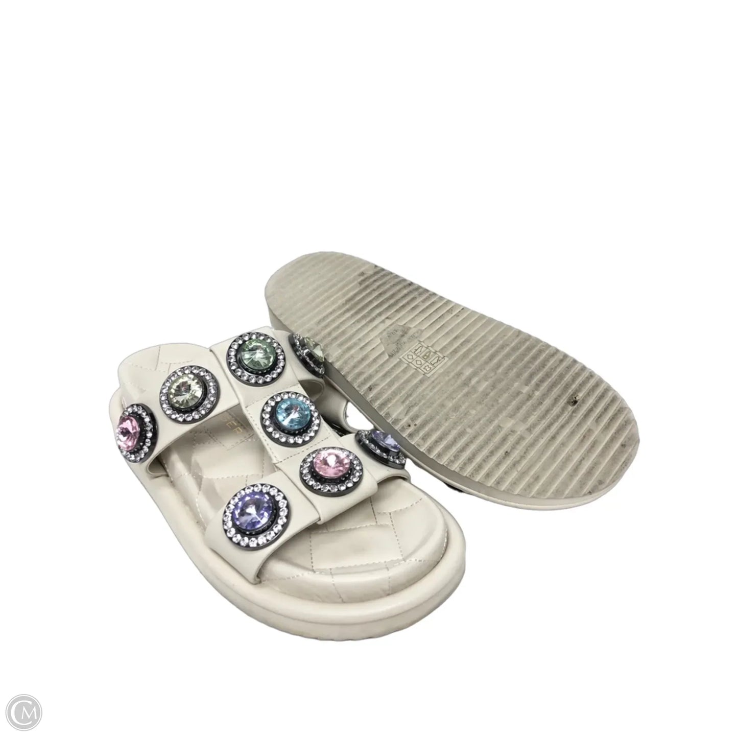 Sandals Designer By Kurt Geiger In Cream, Size: 6.5