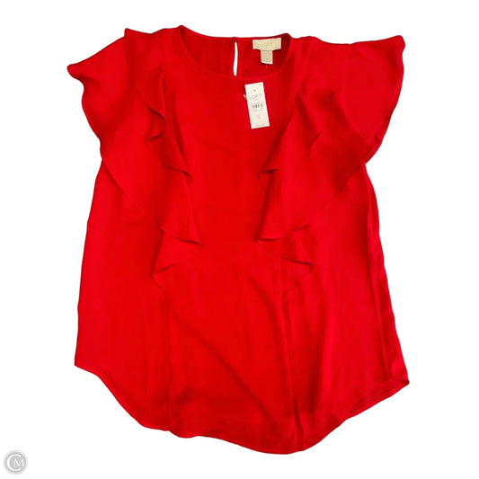 Top Sleeveless By Loft In Red, Size: S