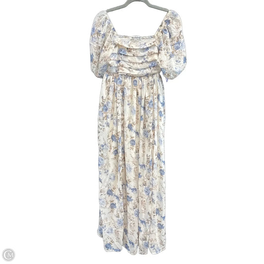 Dress Casual Midi By Wallflower In Blue & White, Size: M