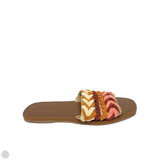 Sandals Flats By Universal Thread In Orange & Red, Size: 8.5