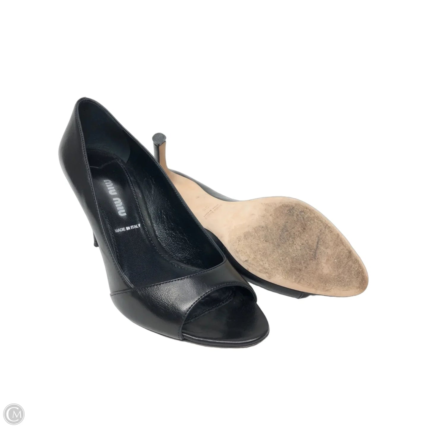 Shoes Luxury Designer By Miu Miu In Black, Size: 8