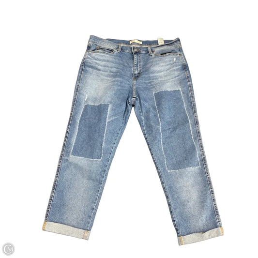 Jeans Boyfriend By Levis Signature In Blue Denim, Size: 16