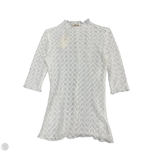Top Short Sleeve By Easel In White, Size: M