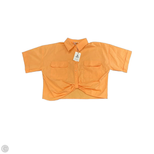 Top Short Sleeve By Easel In Orange, Size: L