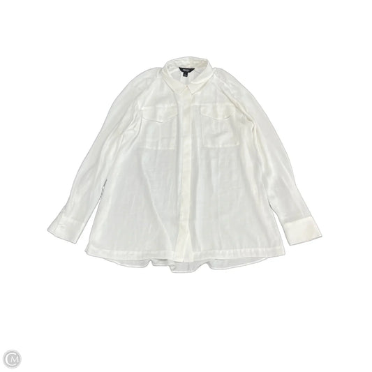Blouse Long Sleeve By Simply Vera In White, Size: L