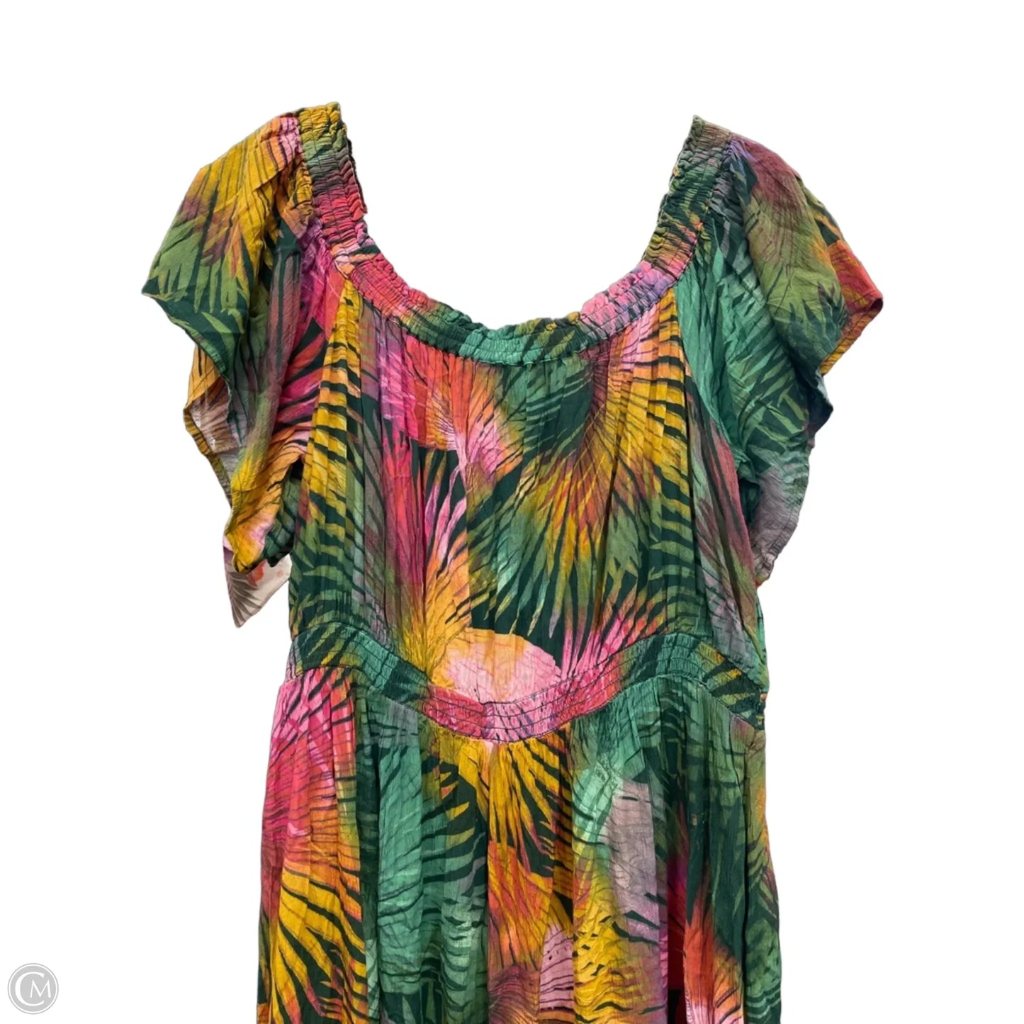 Dress Casual Maxi By Terra & Sky In Tropical Print, Size: 1x
