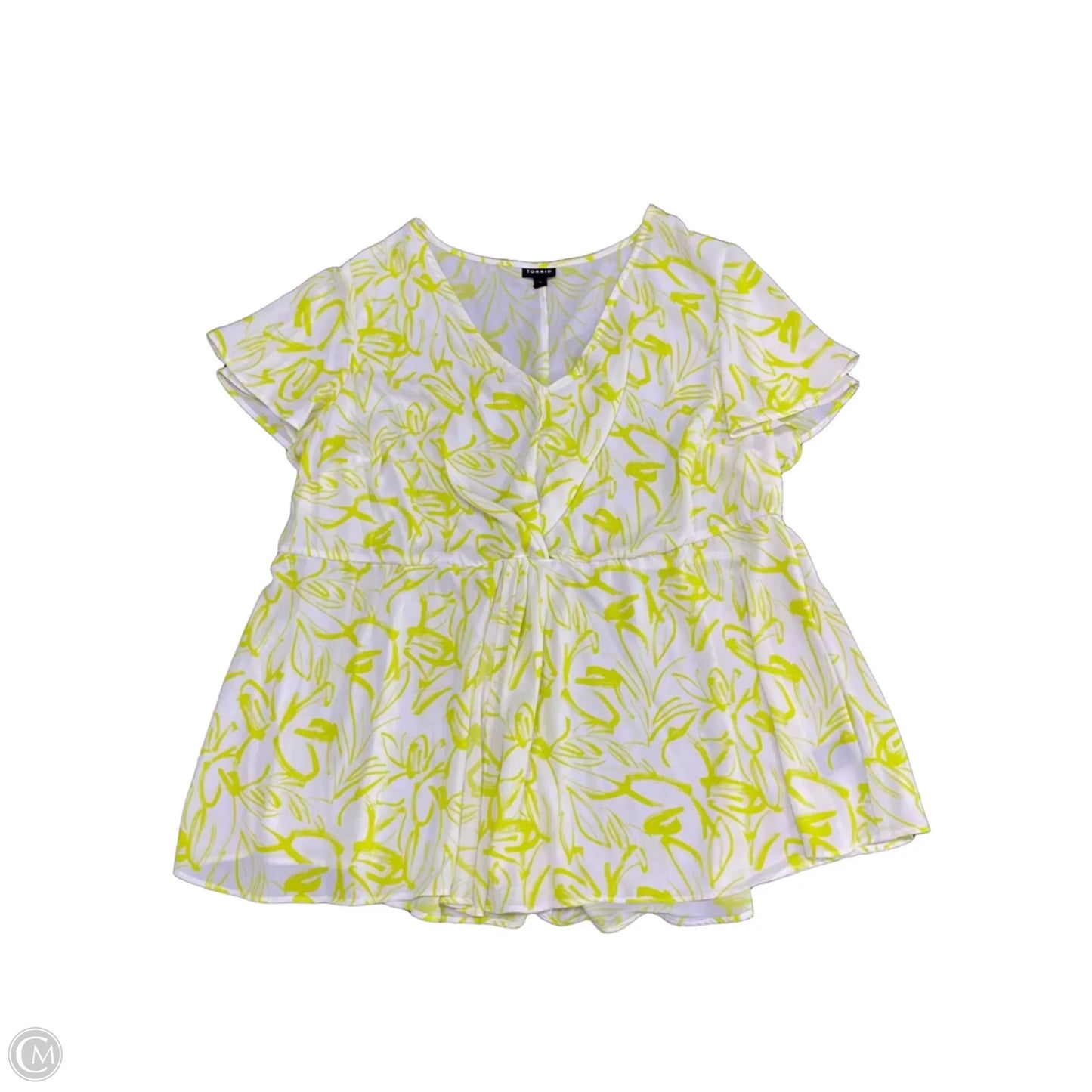 Top Short Sleeve By Torrid In Chartreuse, Size: 2x
