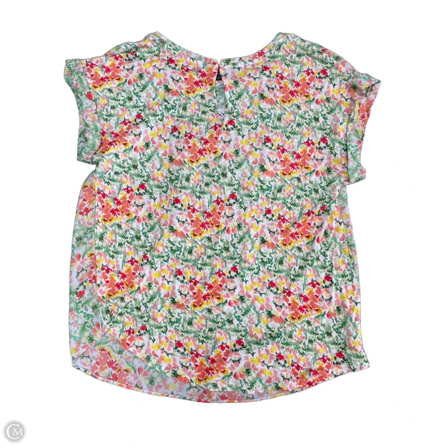 Top Short Sleeve By Loft In Green & Red, Size: S