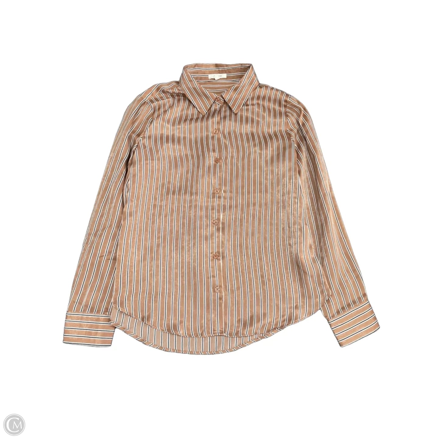 Blouse Long Sleeve By Maurices In Beige, Size: M