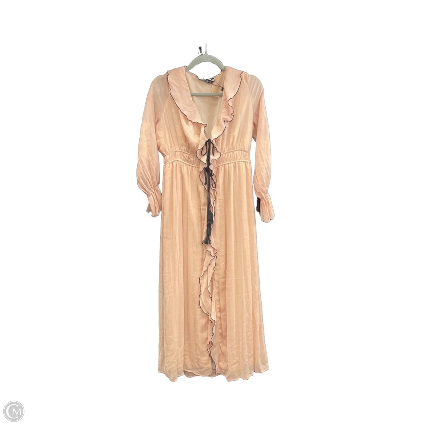 Dress Casual Midi By Zara In Cream, Size: M