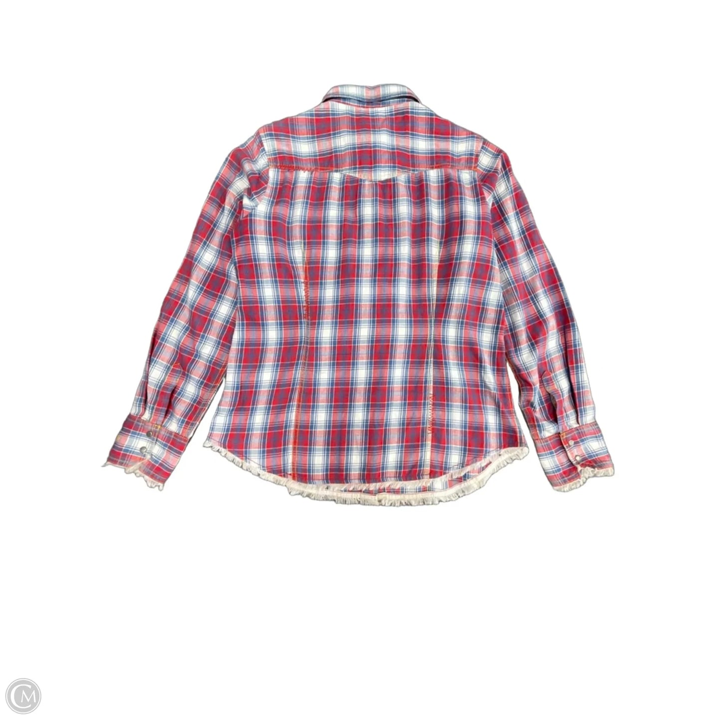 Top Long Sleeve By Clothes Mentor In Blue & Red & White, Size: M