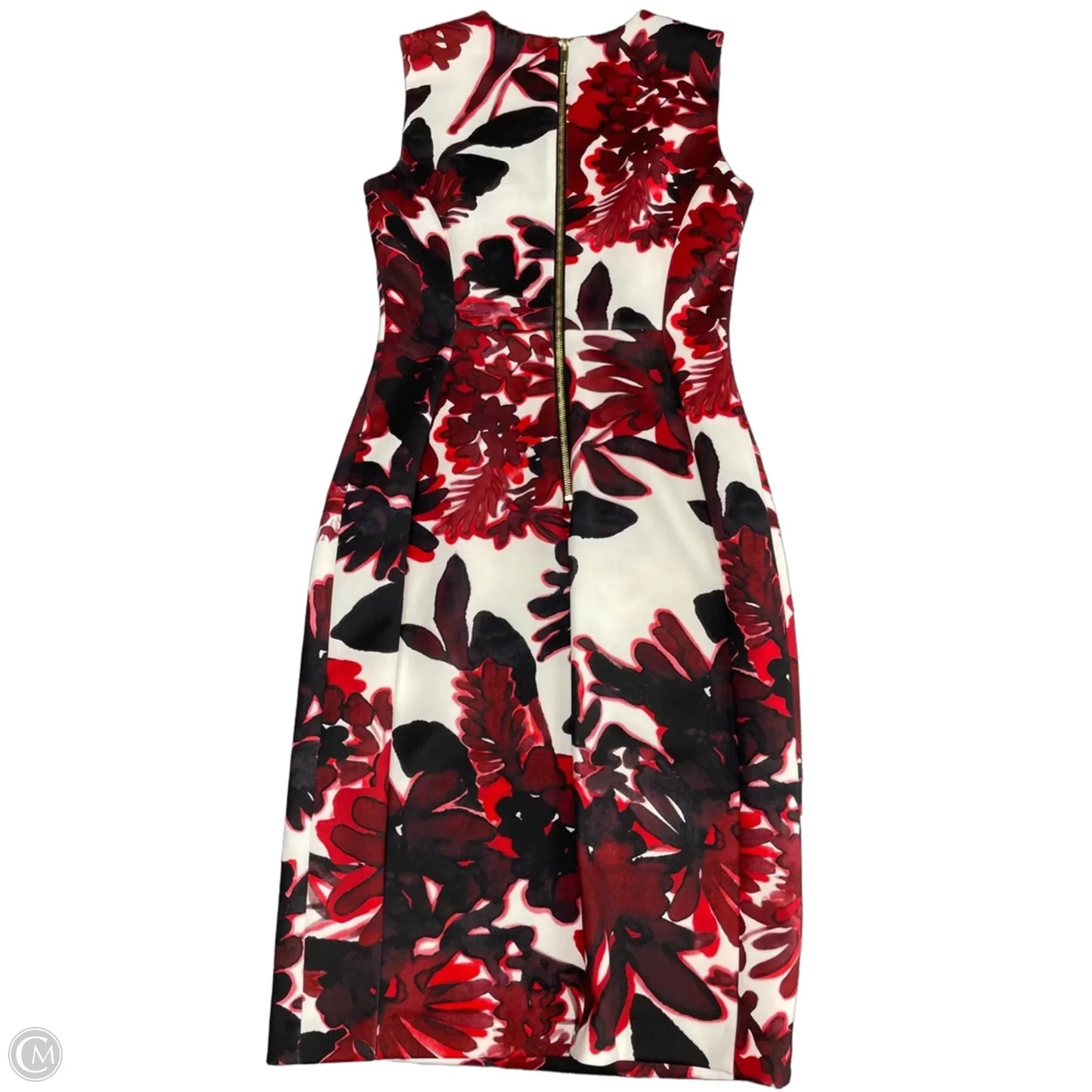 Dress Work By Calvin Klein In Black & Red, Size: 4