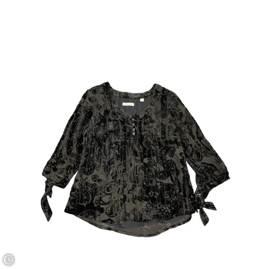 Top Long Sleeve By Coldwater Creek In Black, Size: M