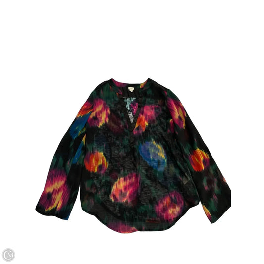 Top Long Sleeve By Tiny In Black & Green, Size: S