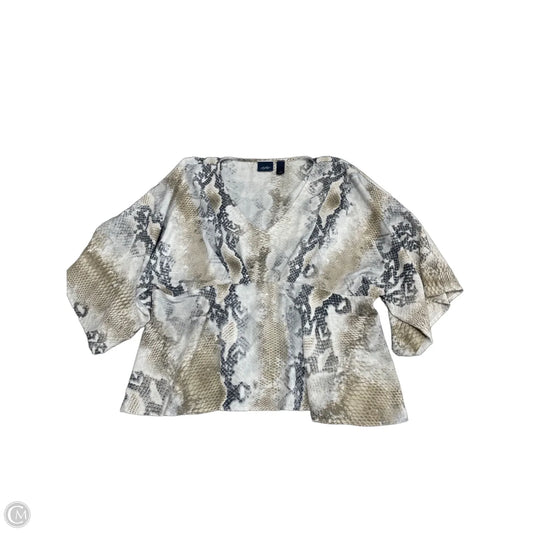 Top Short Sleeve By Daytrip In Snakeskin Print, Size: S
