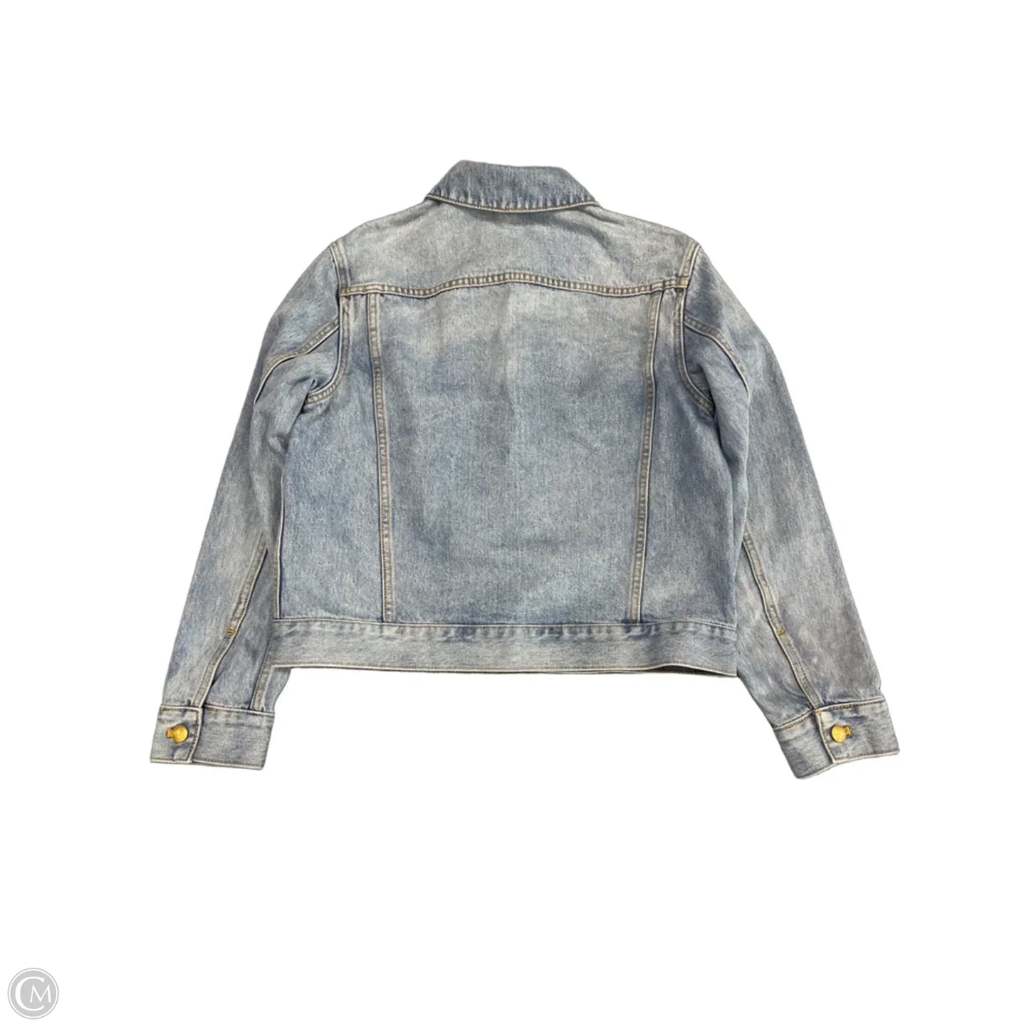 Jacket Designer By Tory Burch In Blue Denim, Size: 2