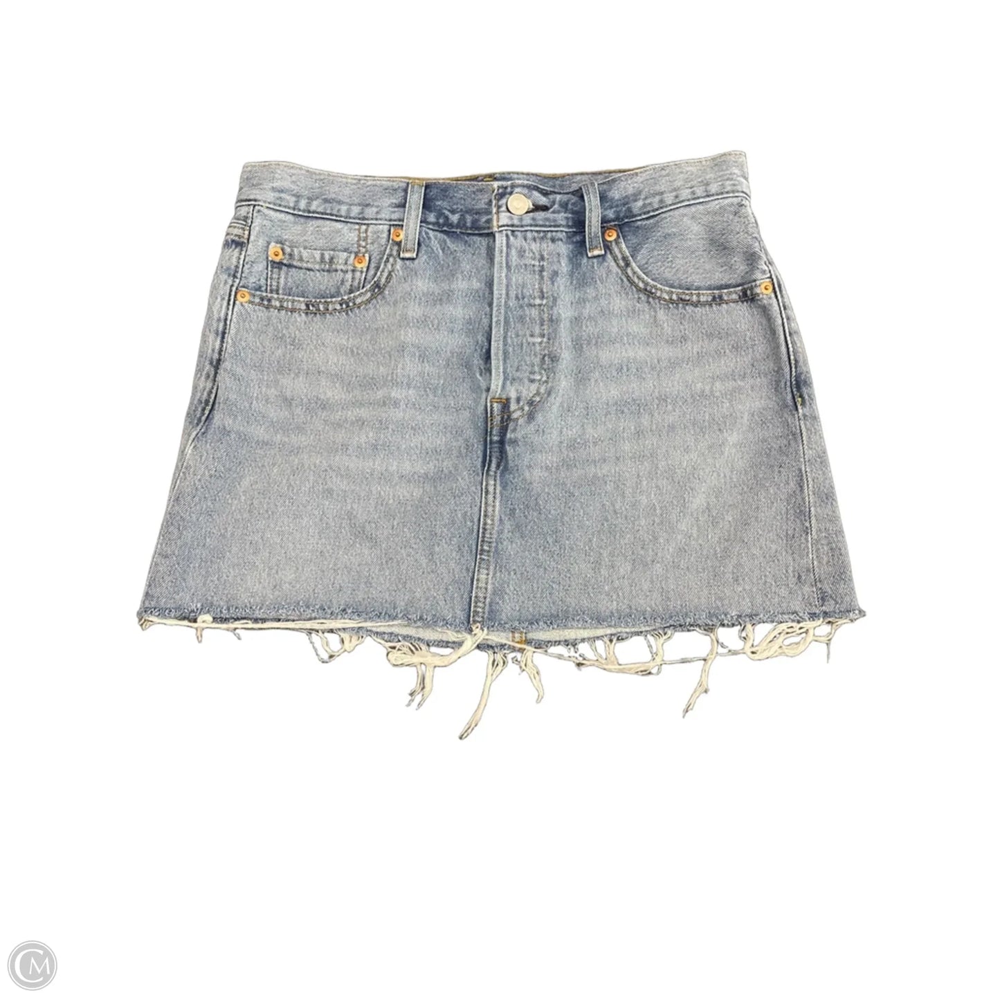 Skirt Mini & Short By Levis In Blue Denim, Size: 8