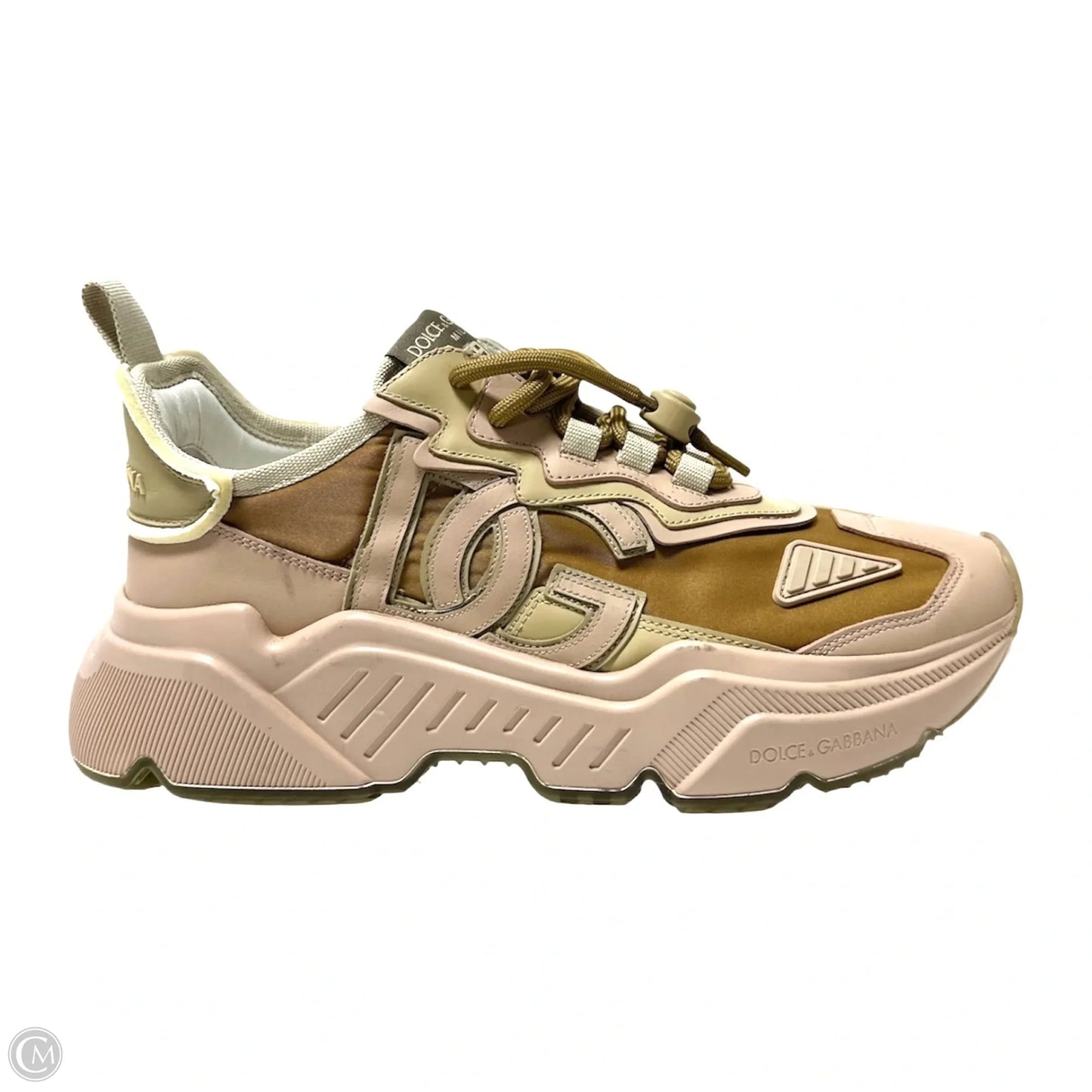 Shoes Luxury Designer By Dolce And Gabbana In Brown & Pink, Size: 11