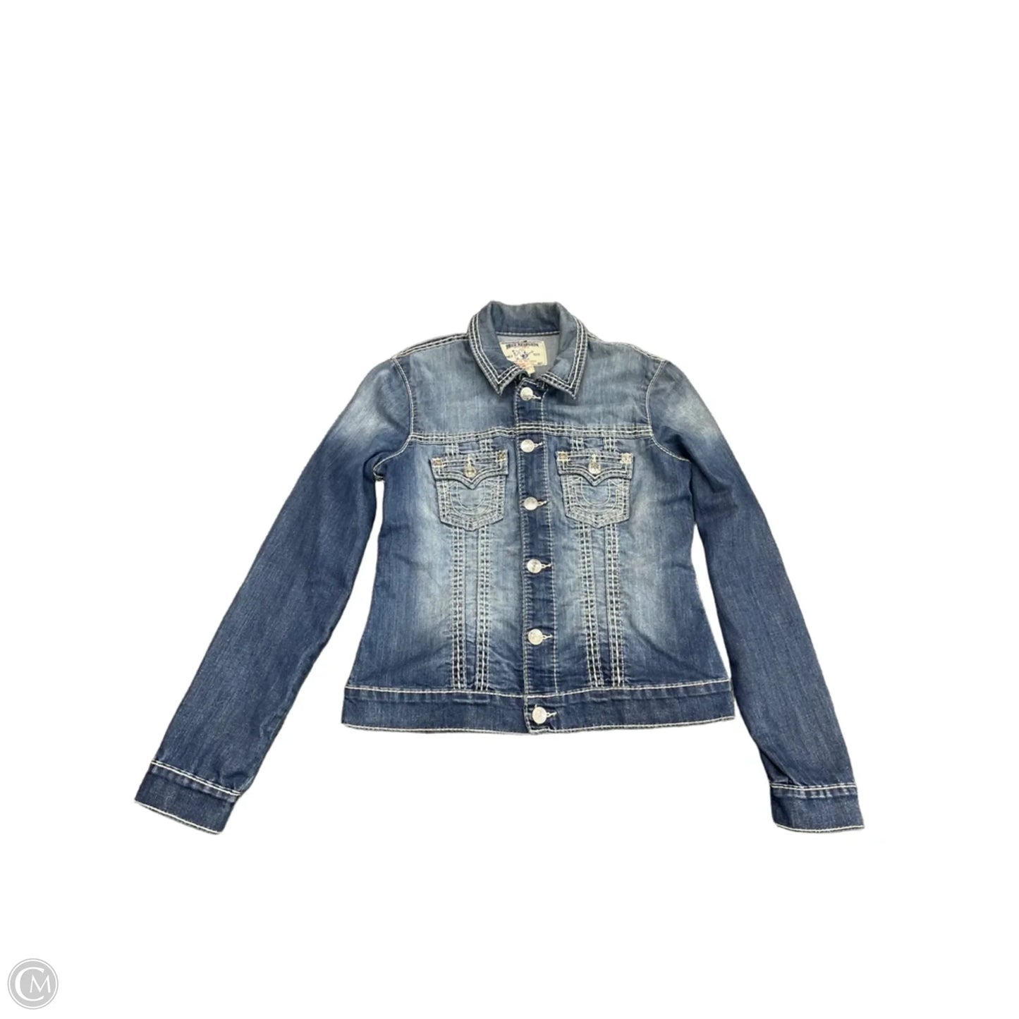 Jacket Denim By True Religion In Blue Denim, Size: Xl