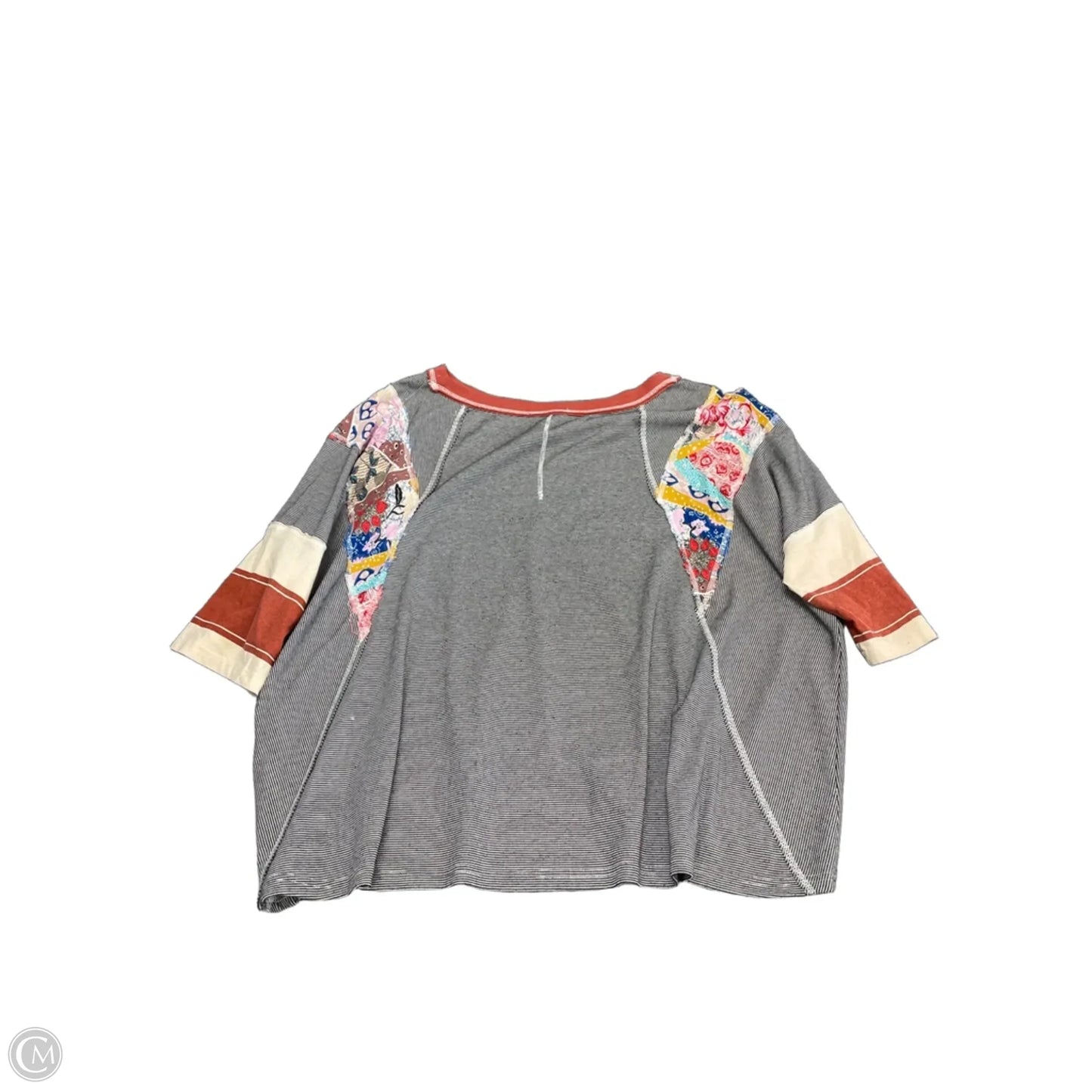 Top Short Sleeve By Easel In Black & White, Size: 1x