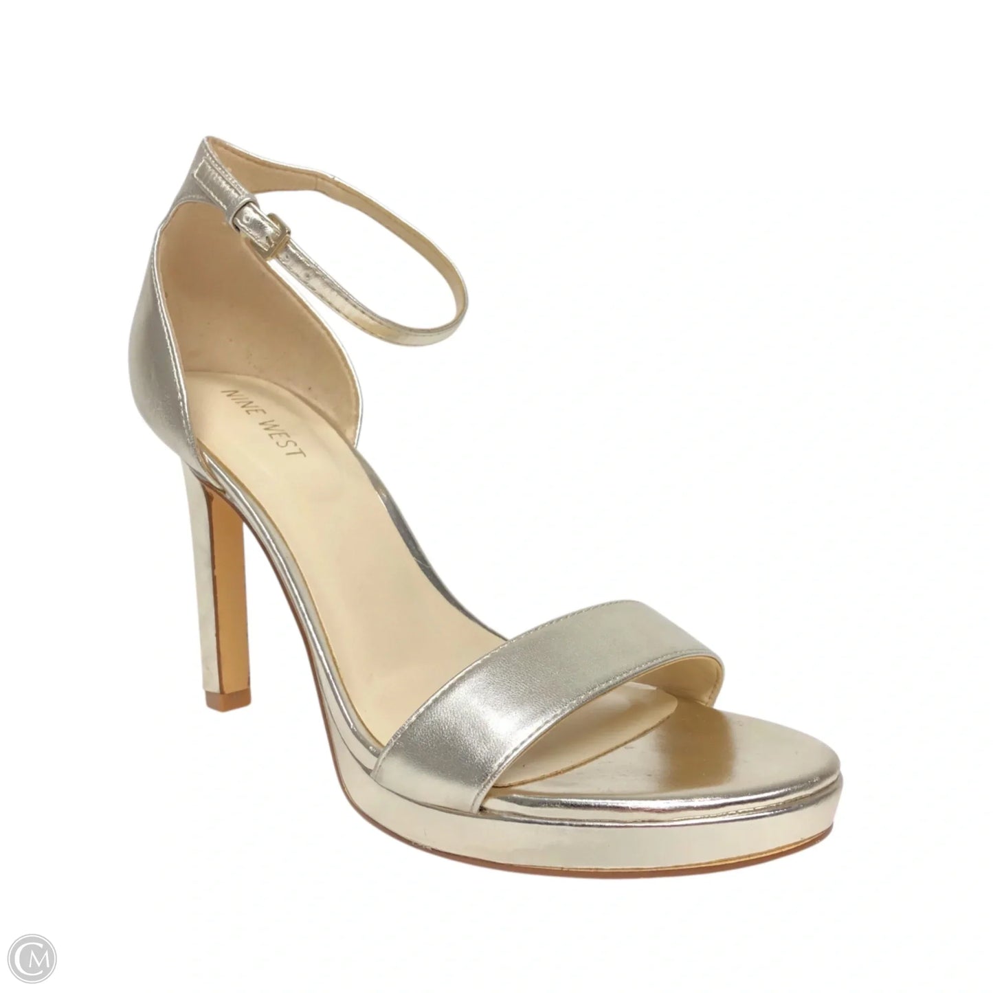 Shoes Heels Platform By Nine West In Gold, Size: 10