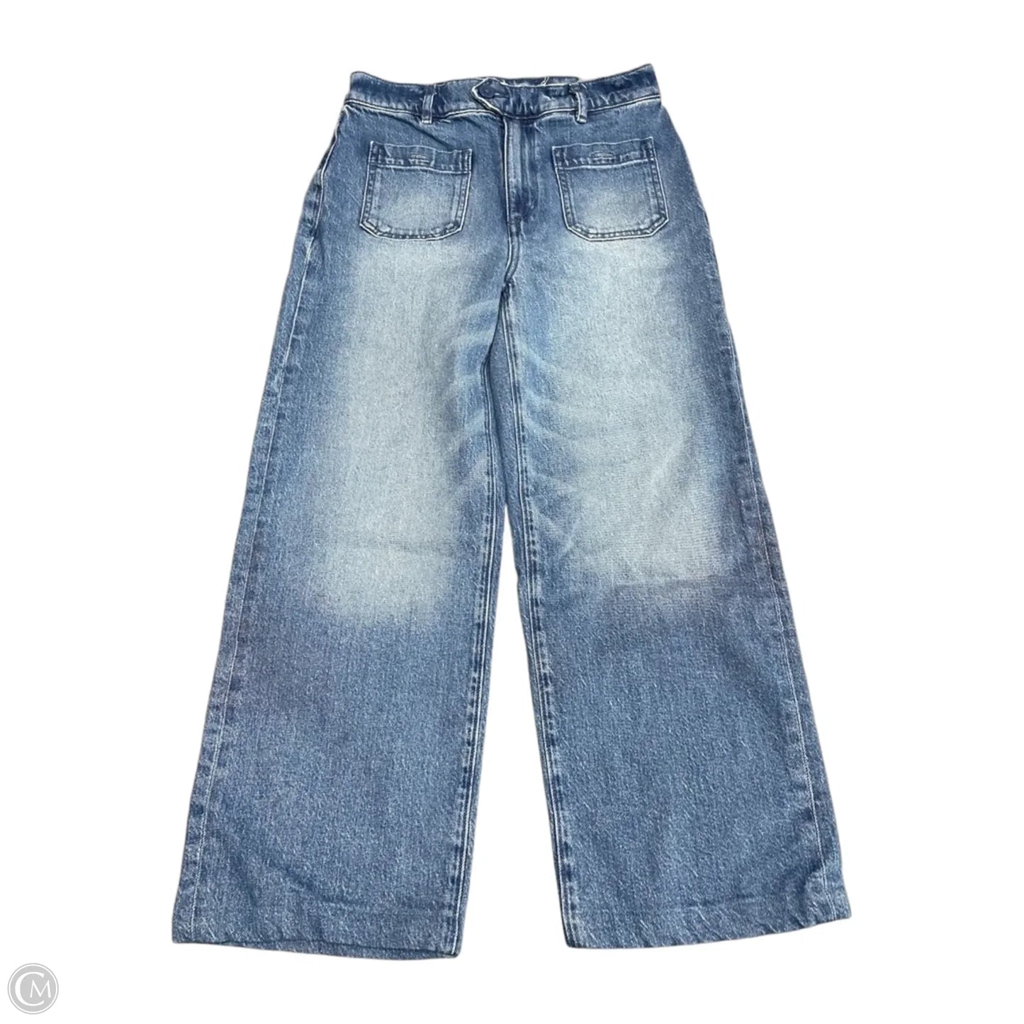 Jeans Straight By Loft In Blue Denim, Size: 0