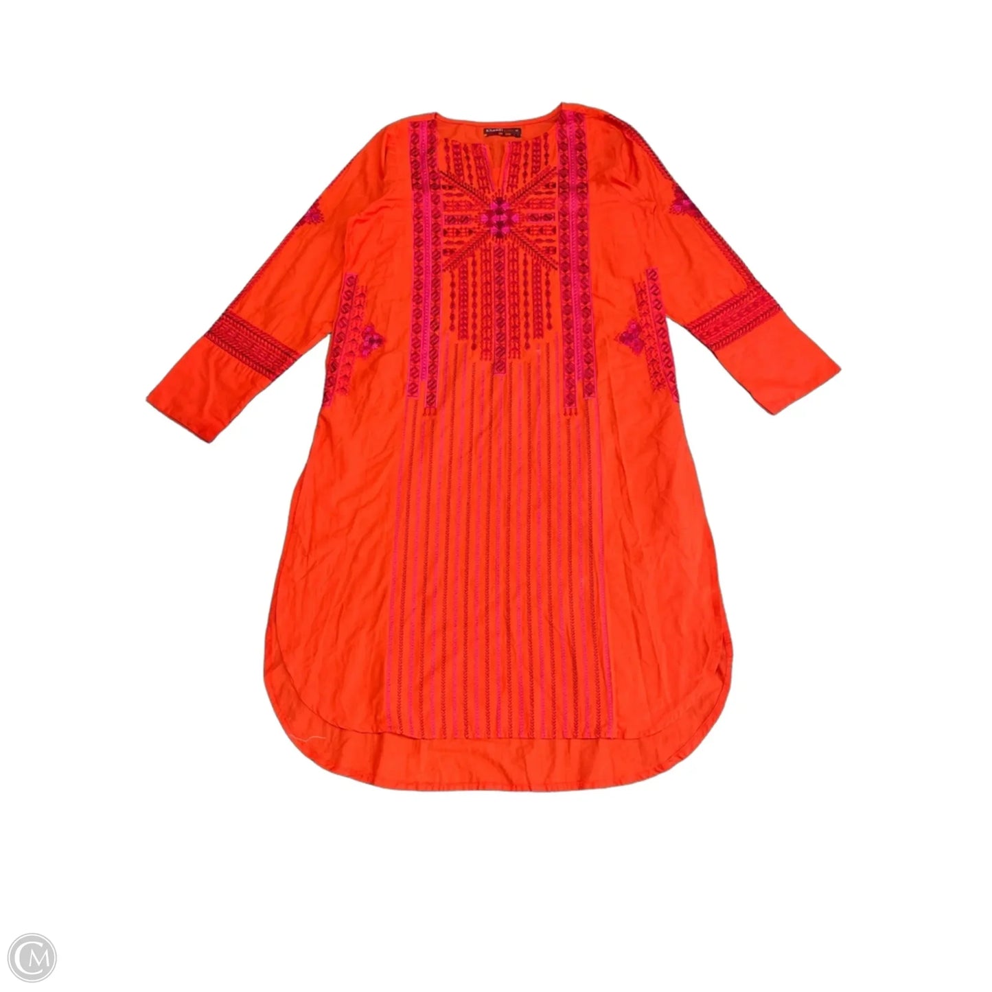 Dress Casual Midi By Cmb In Pink & Red, Size: 12