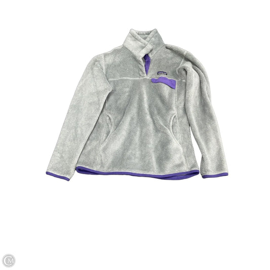 Jacket Fleece By Patagonia In Grey, Size: M