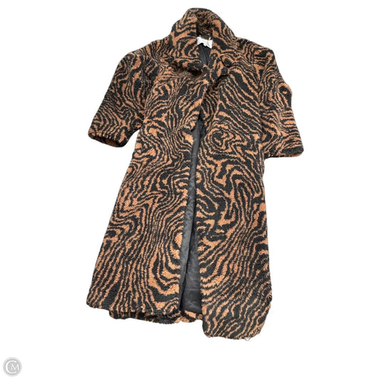 Coat Faux Fur & Sherpa By Alc In Black & Brown, Size: L