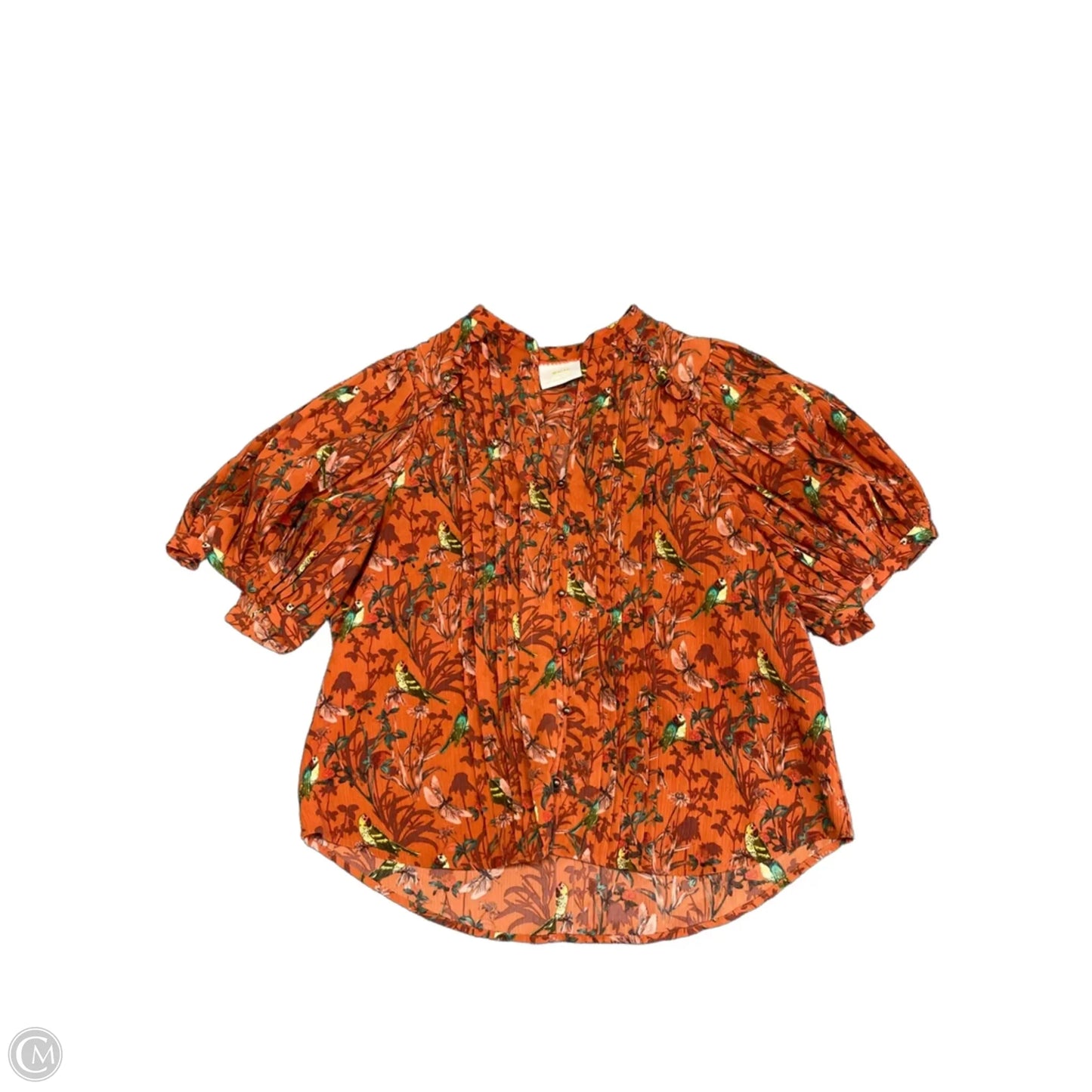 Top Short Sleeve By Maeve In Orange, Size: M