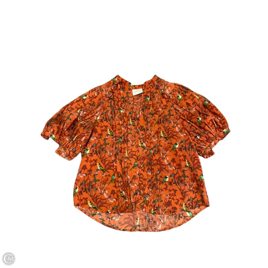 Top Short Sleeve By Maeve In Orange, Size: M