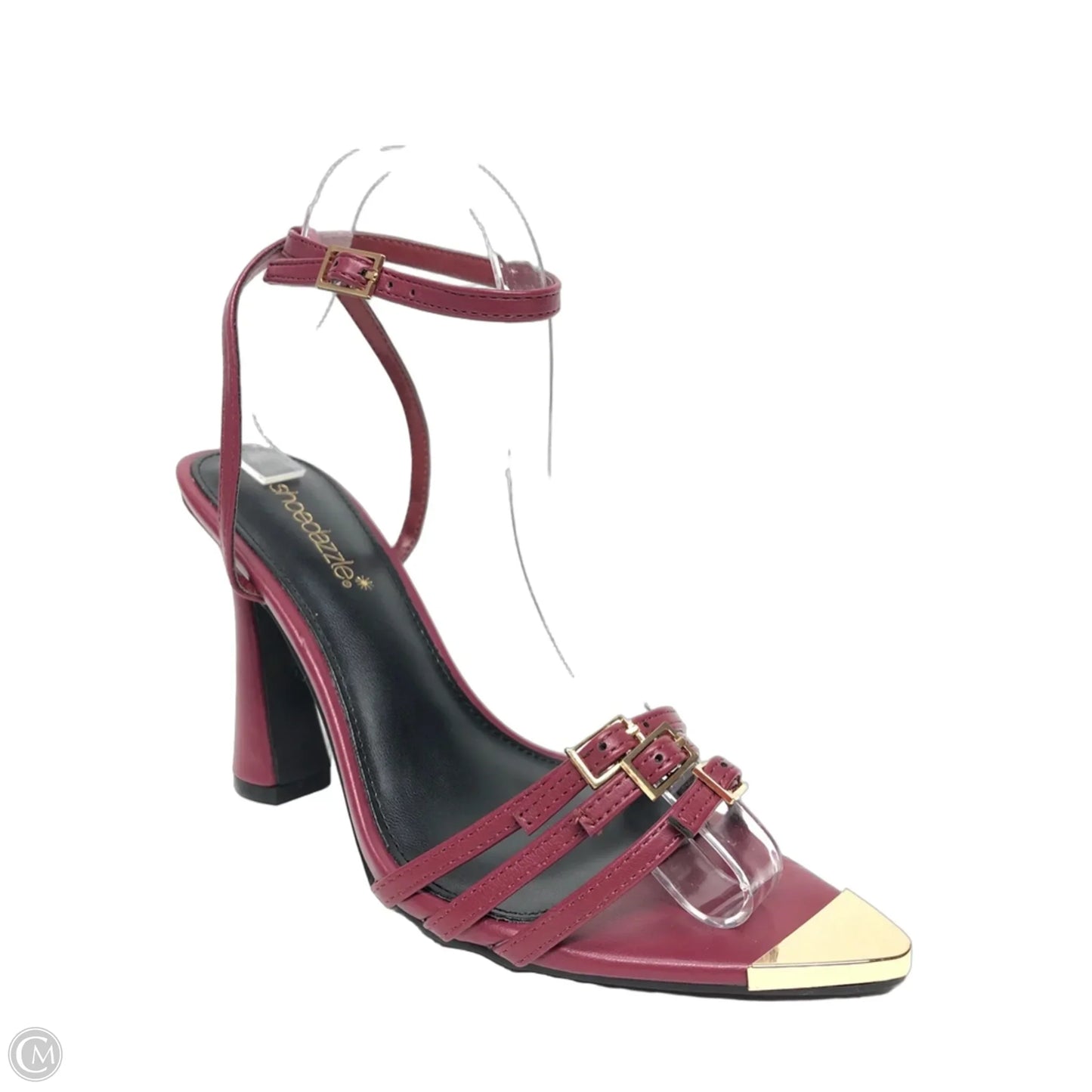 Sandals Heels Block By Shoedazzle In Purple, Size: 8.5