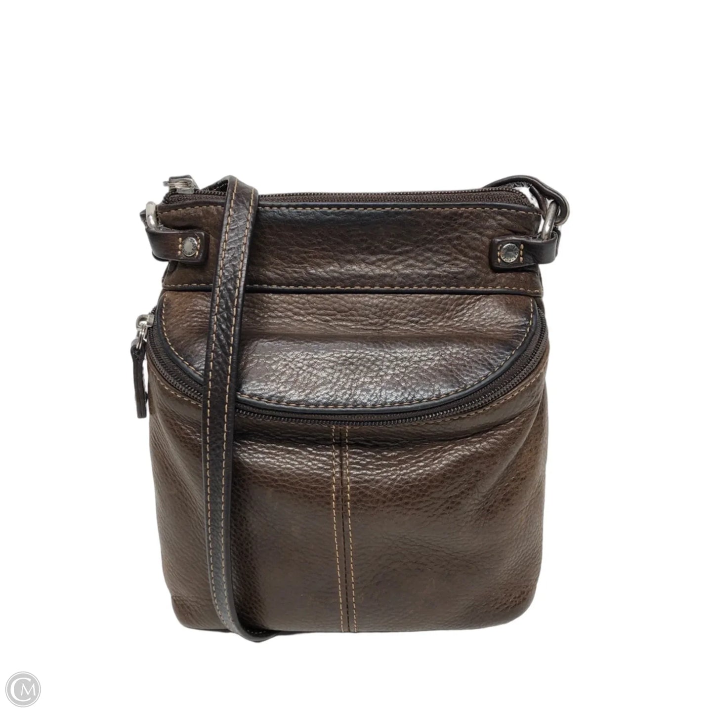Crossbody Leather By Fossil, Size: Small