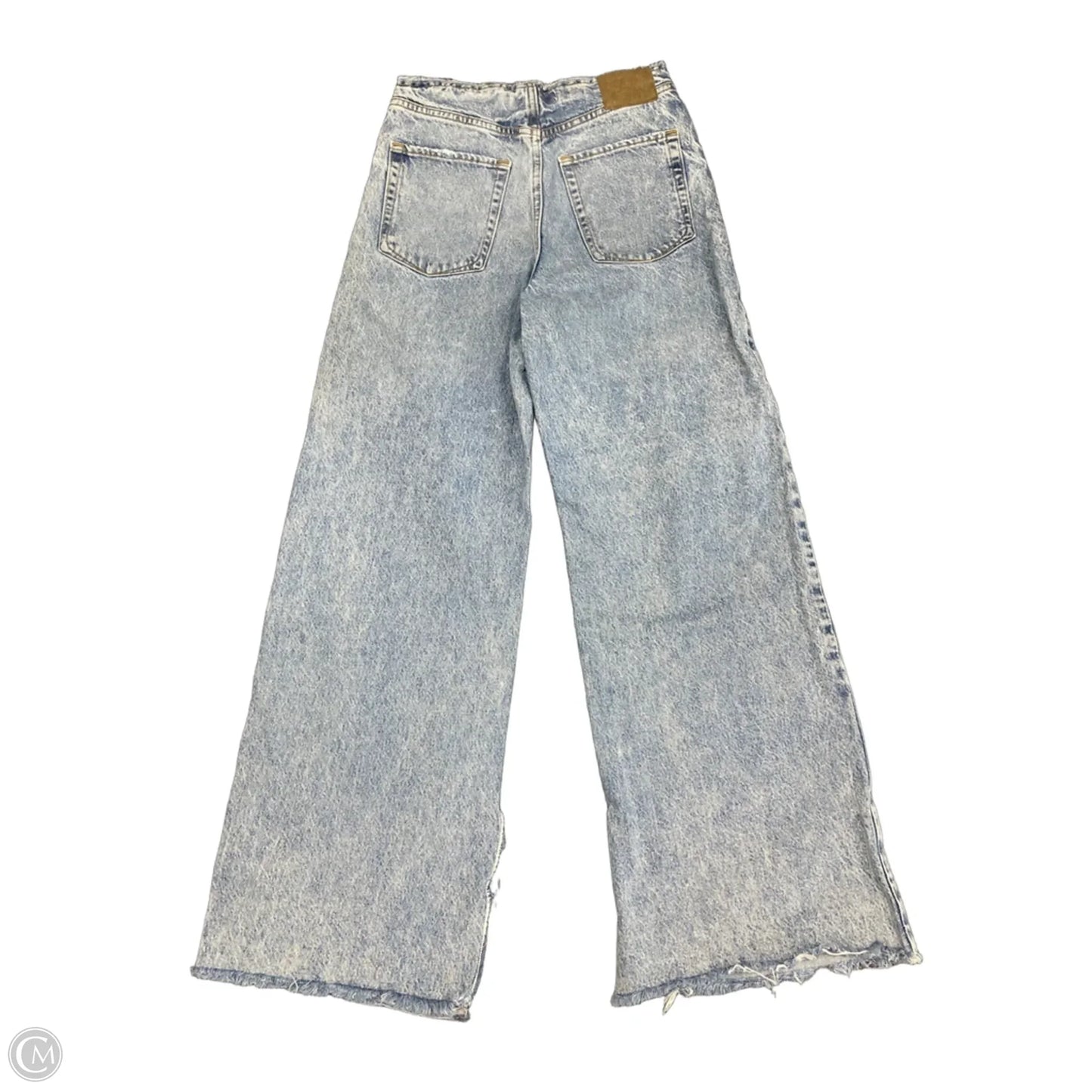 Jeans Straight By Zara In Blue Denim, Size: 0