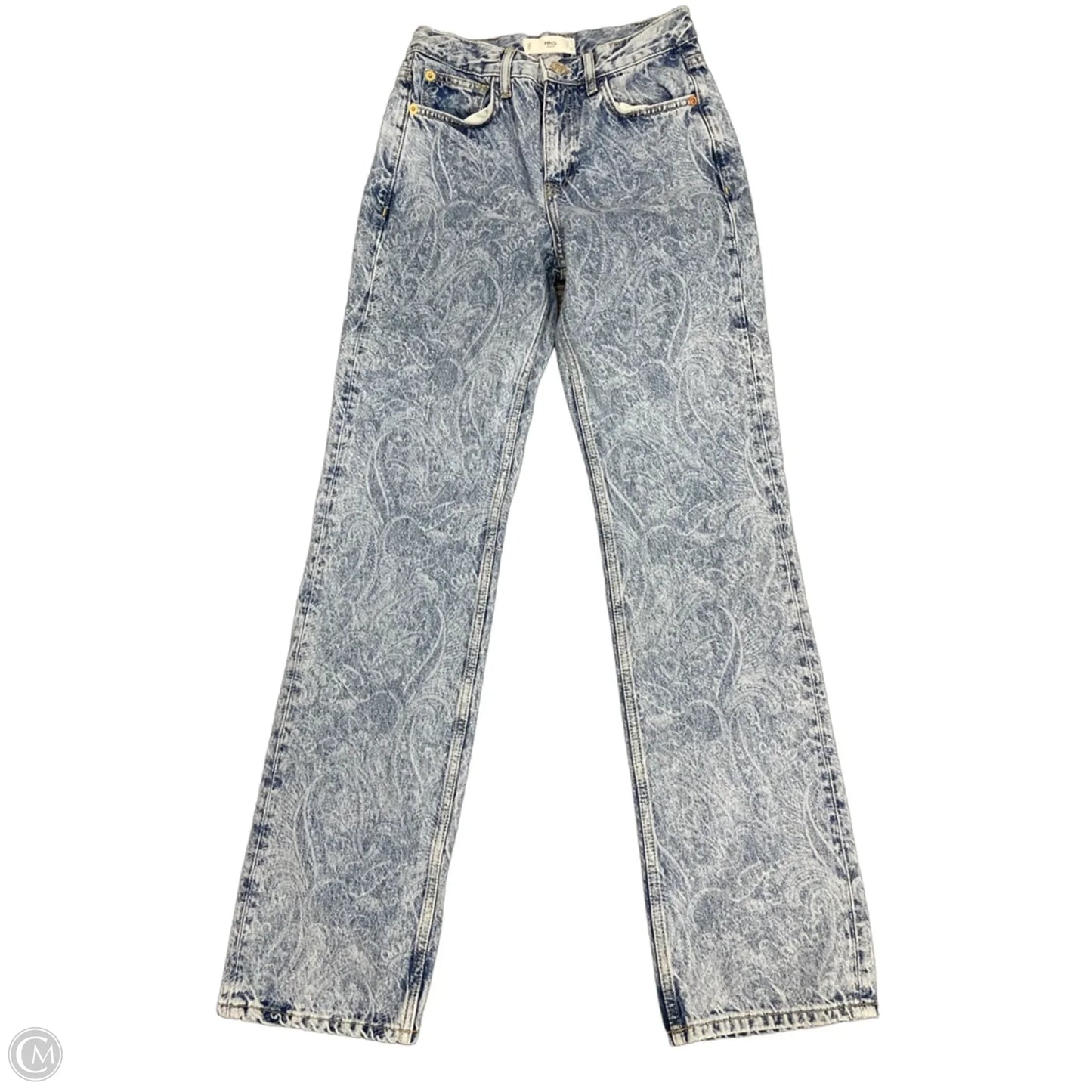Jeans Straight By Mng In Blue Denim, Size: 2