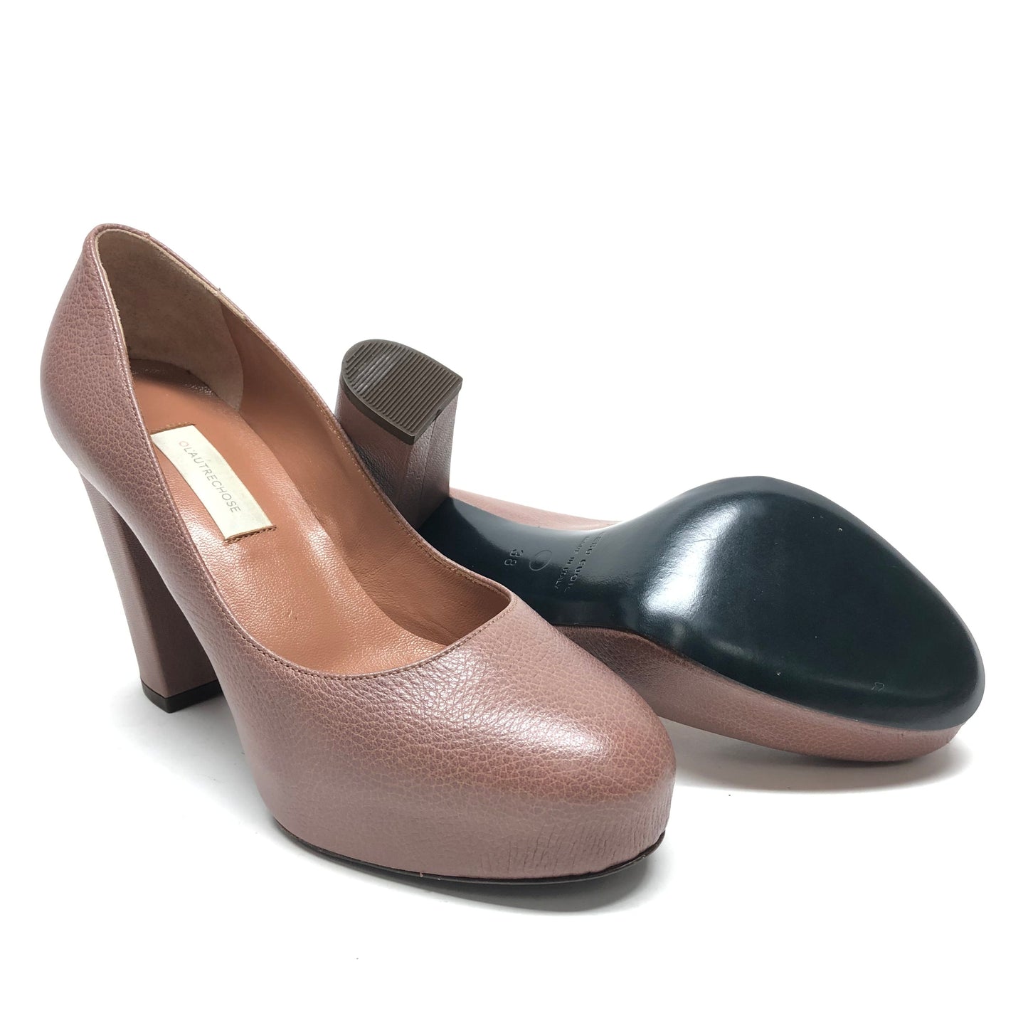 Mauve Shoes Heels Block Cmb, Size 8