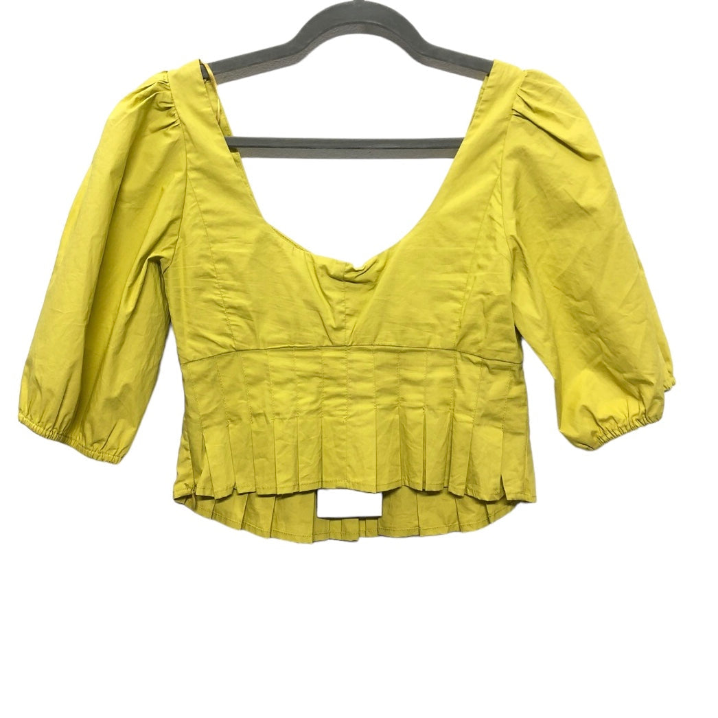 Yellow Top Short Sleeve En Saison, Size S