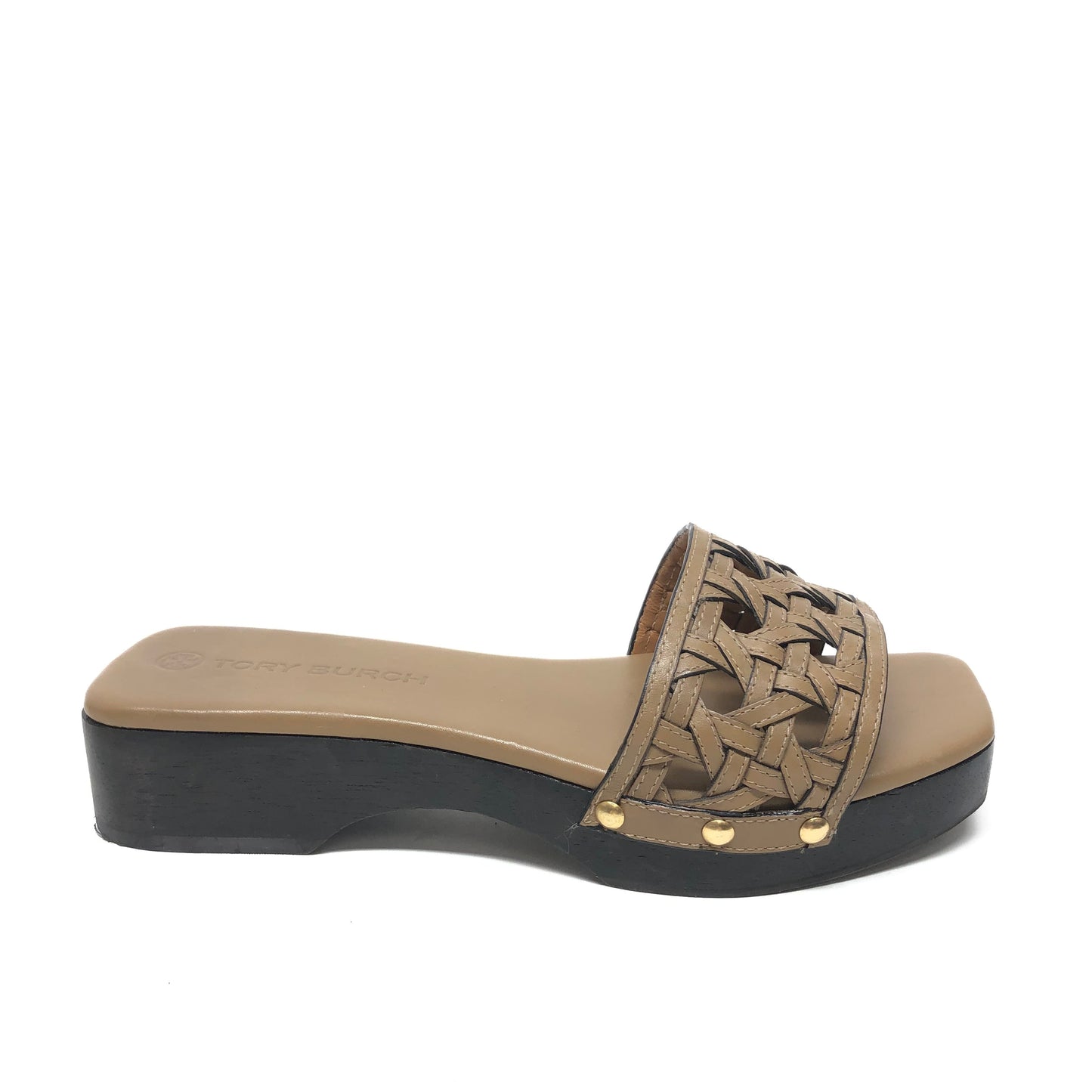 Brown Sandals Designer Tory Burch, Size 7.5