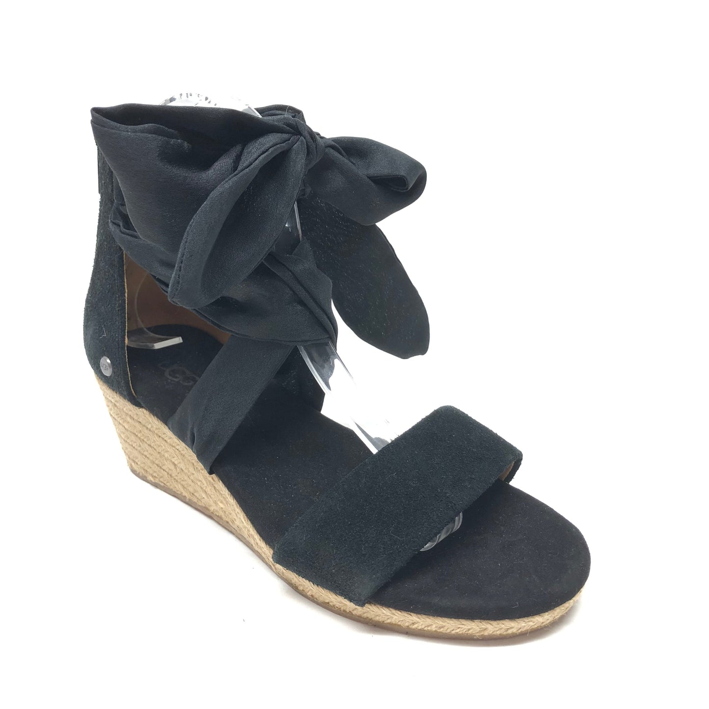 Black Sandals Heels Wedge Ugg, Size 7