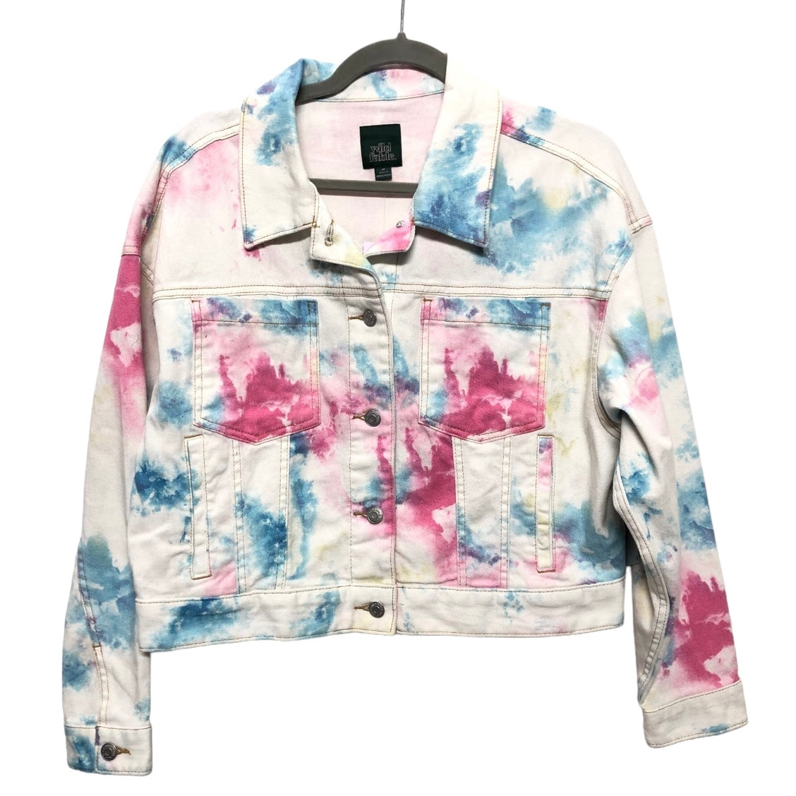 Blue & Pink Jacket Denim Wild Fable, Size M