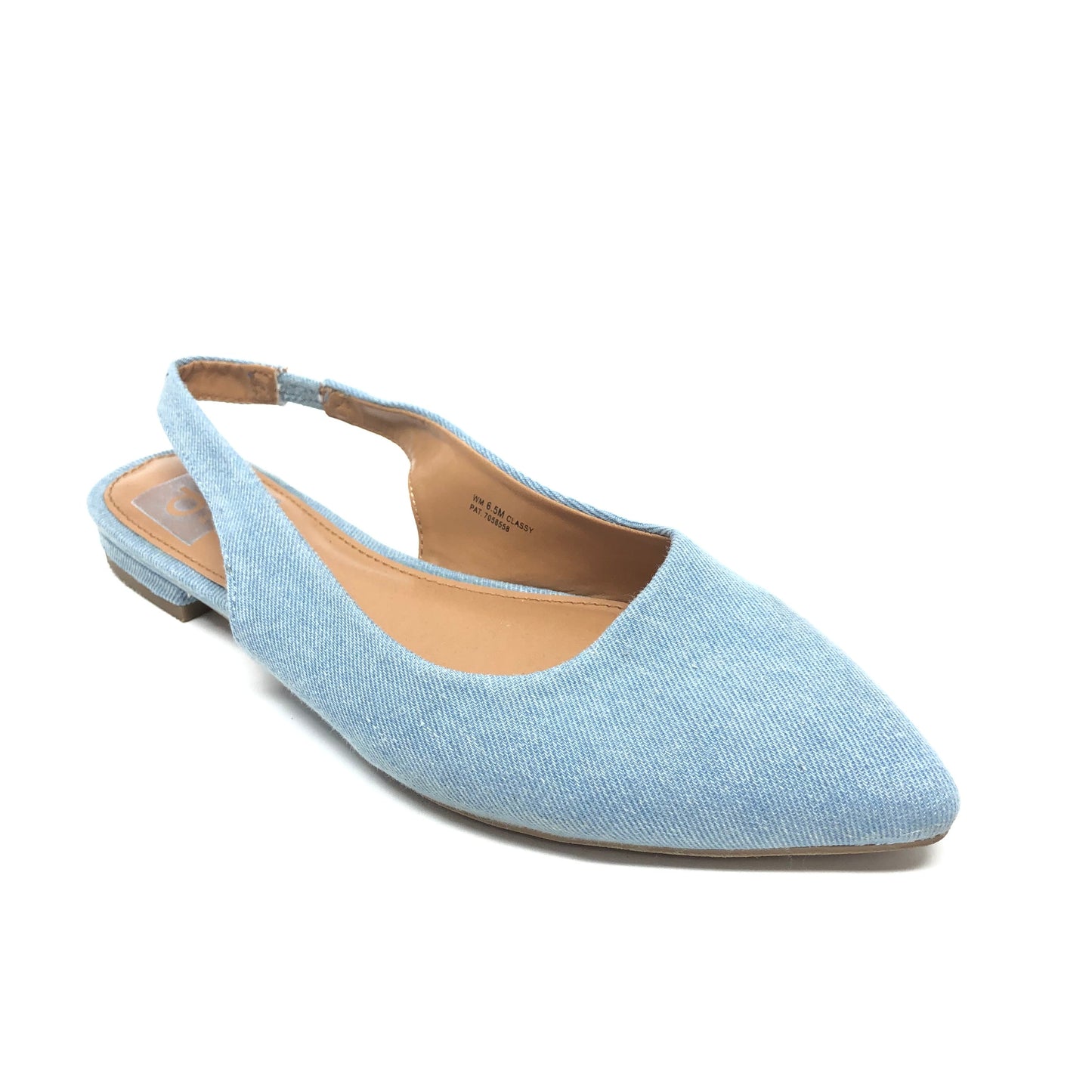 Blue Shoes Flats Dv, Size 6.5