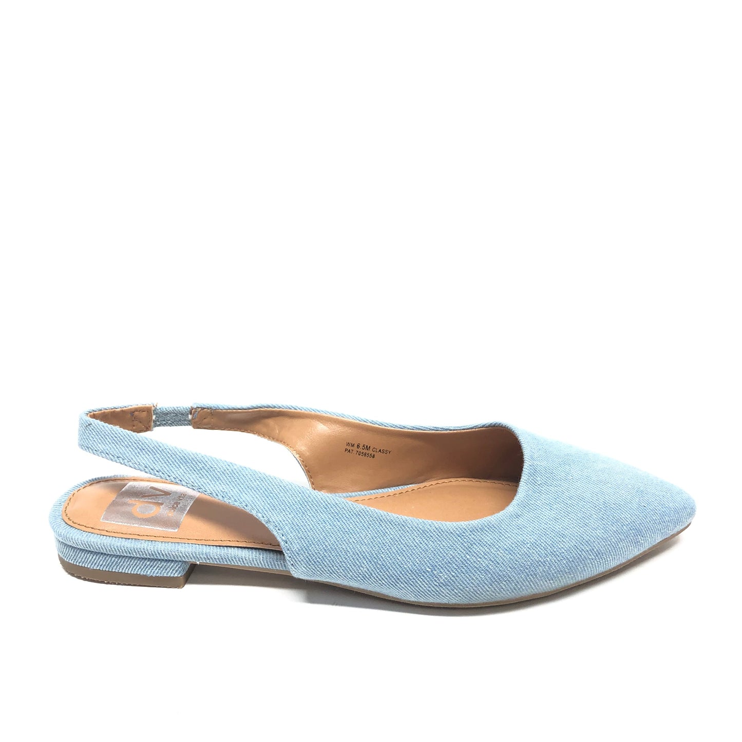 Blue Shoes Flats Dv, Size 6.5