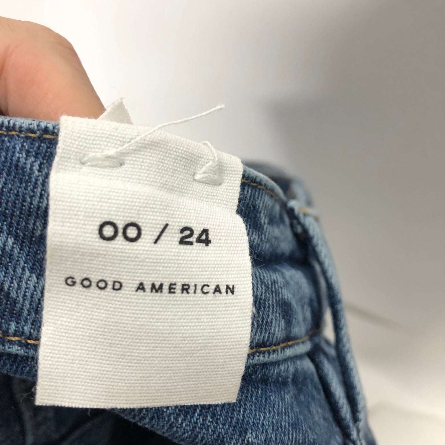 Blue Denim Shorts Good American, Size 00