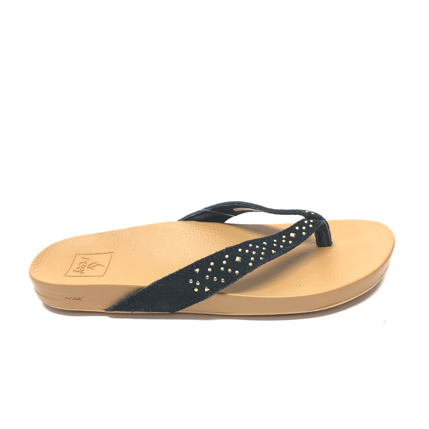 Black Sandals Flats Reef, Size 6